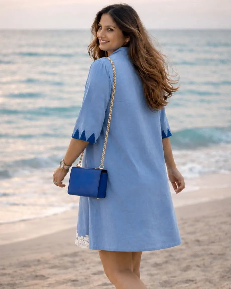 Azure Lace Dress