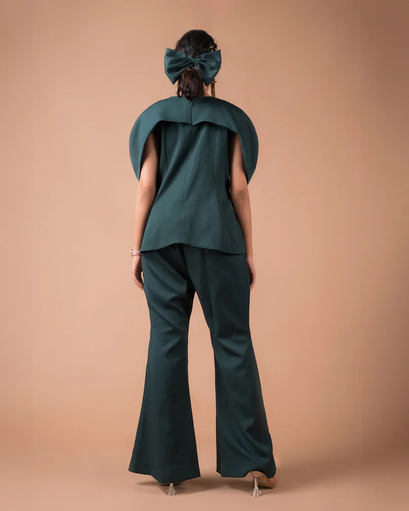 The Green Gold Cape Co-Ord Set - BeyondStiches