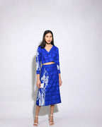Electric Blue Embroidered Co-Ord Set