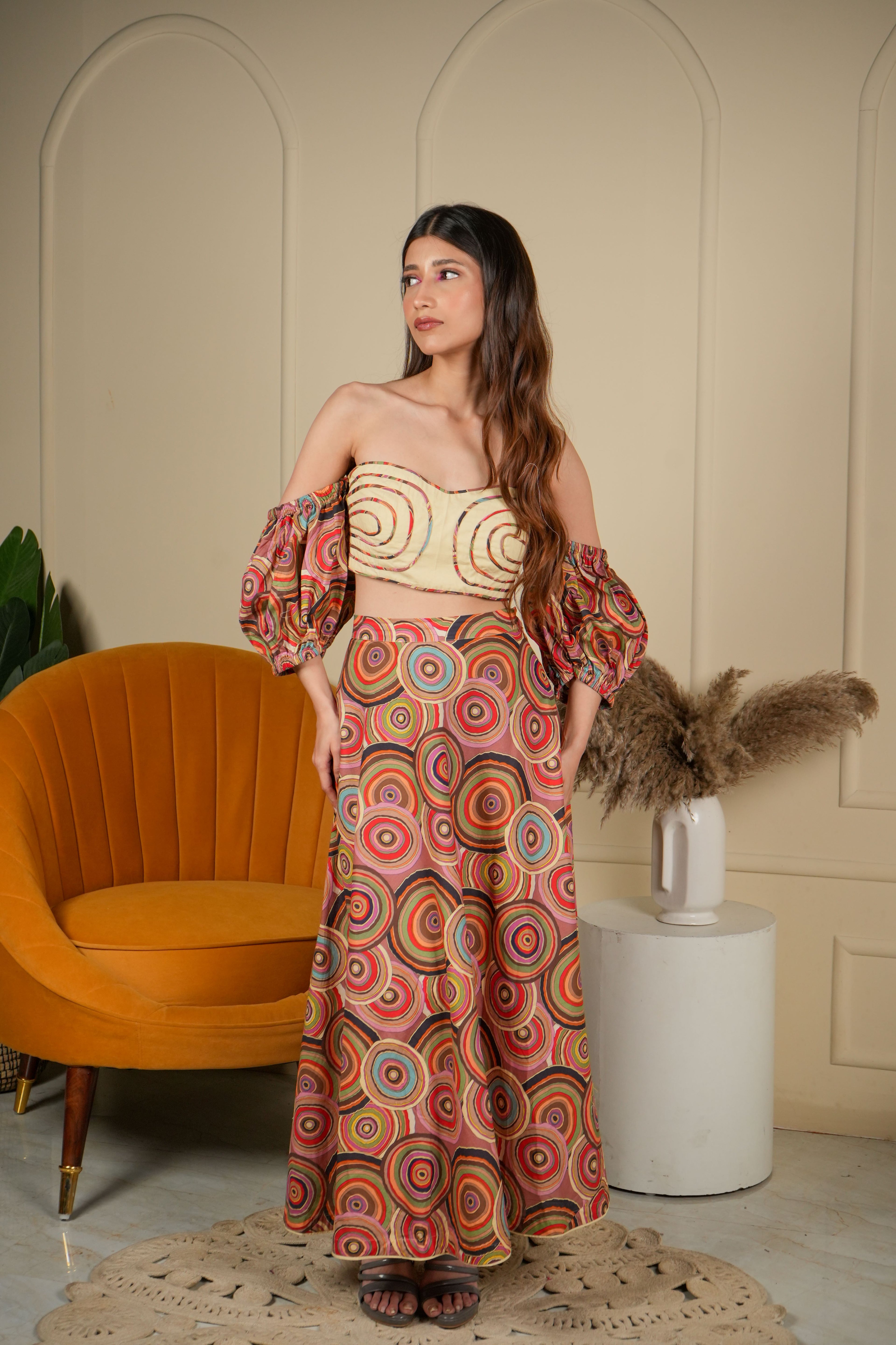 Circle Theory Skirt & Top Set - Kasshish