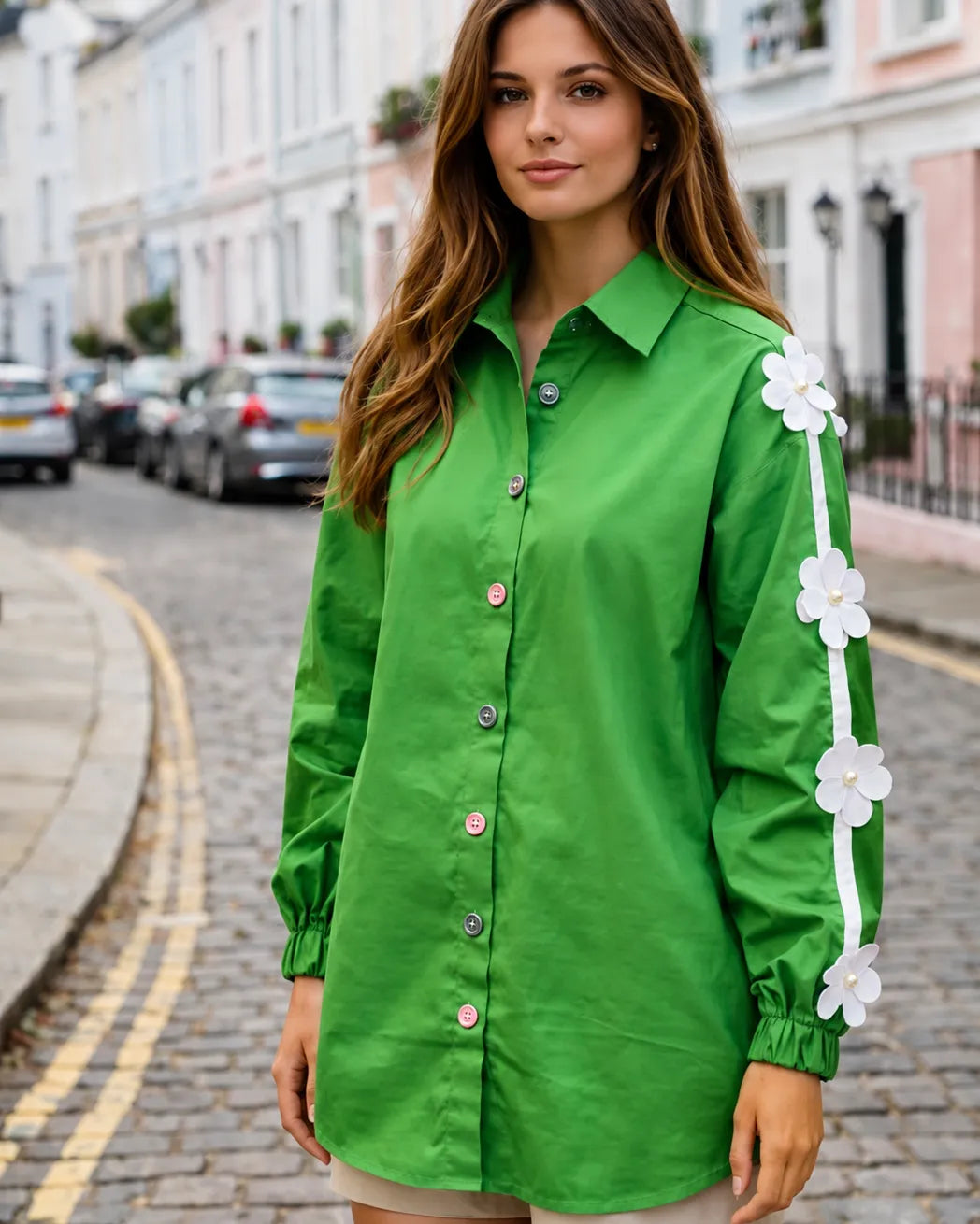 Floral Accent Shirt - Shweta Chugh