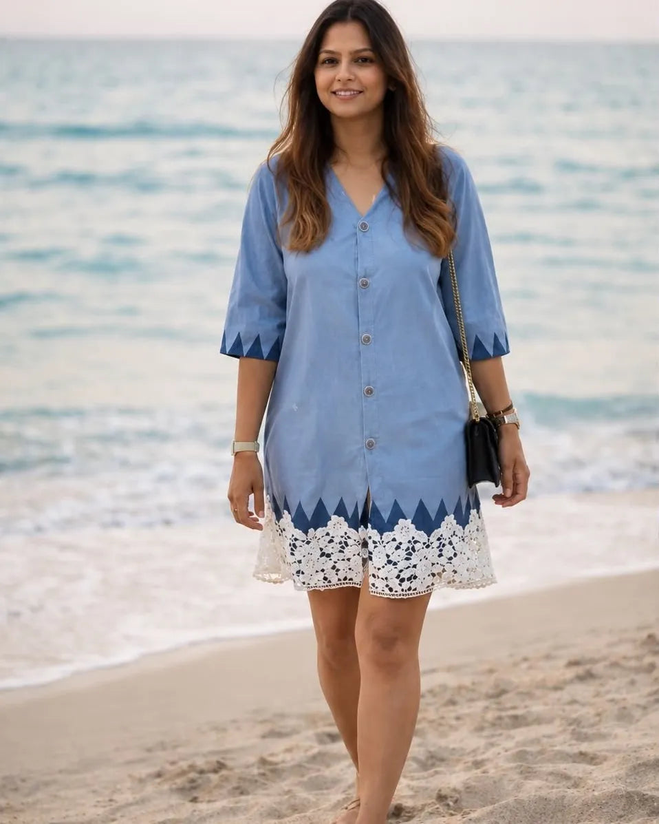 Azure Lace Dress - Shweta Chugh