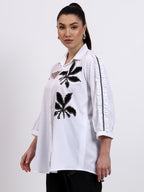 White seer sukar laser shirt