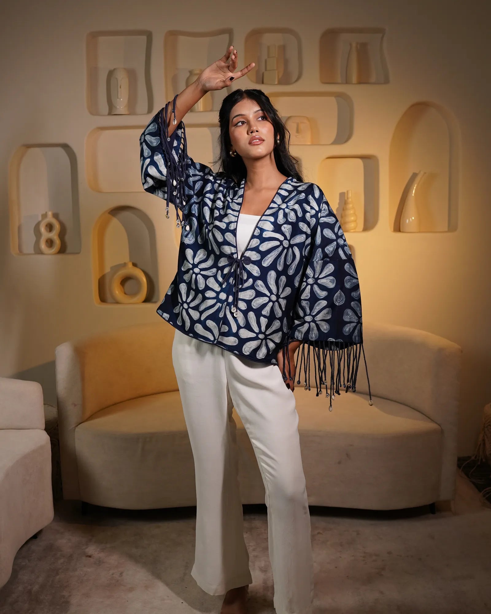Neel Rang Tassel Layer Jacket