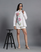 Crisp Cotton White Shirt Set