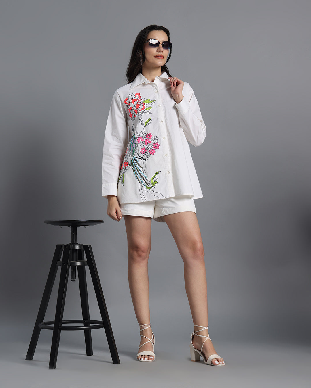 Crisp Cotton White Shirt Set