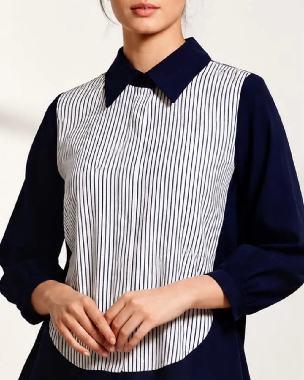 Pinstripe Panel Shirt - Shweta Chugh