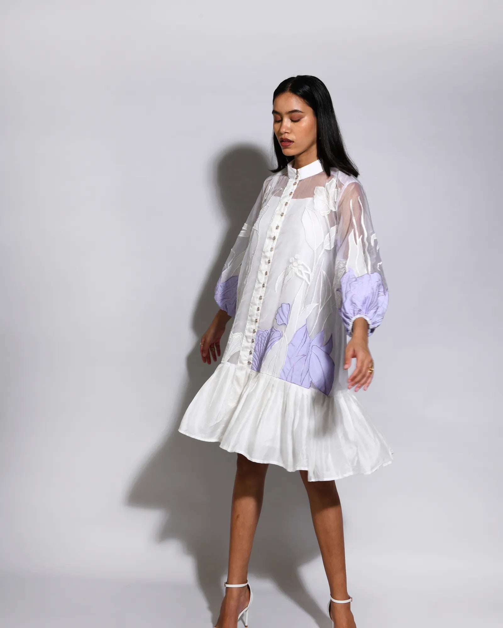 Lisian  Rose Pleated  Dress