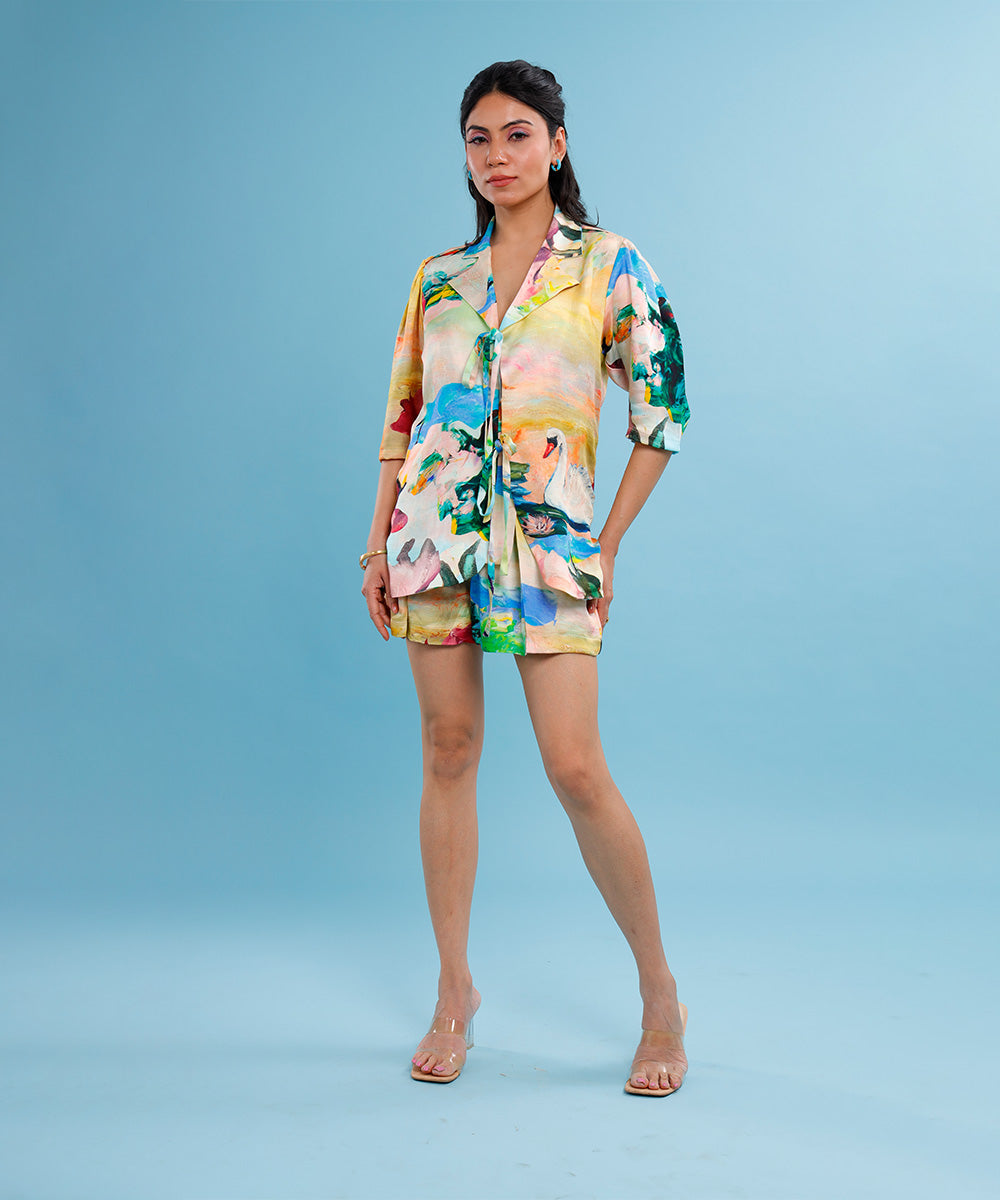 Cyphéa Tie-up Shirt and Shorts