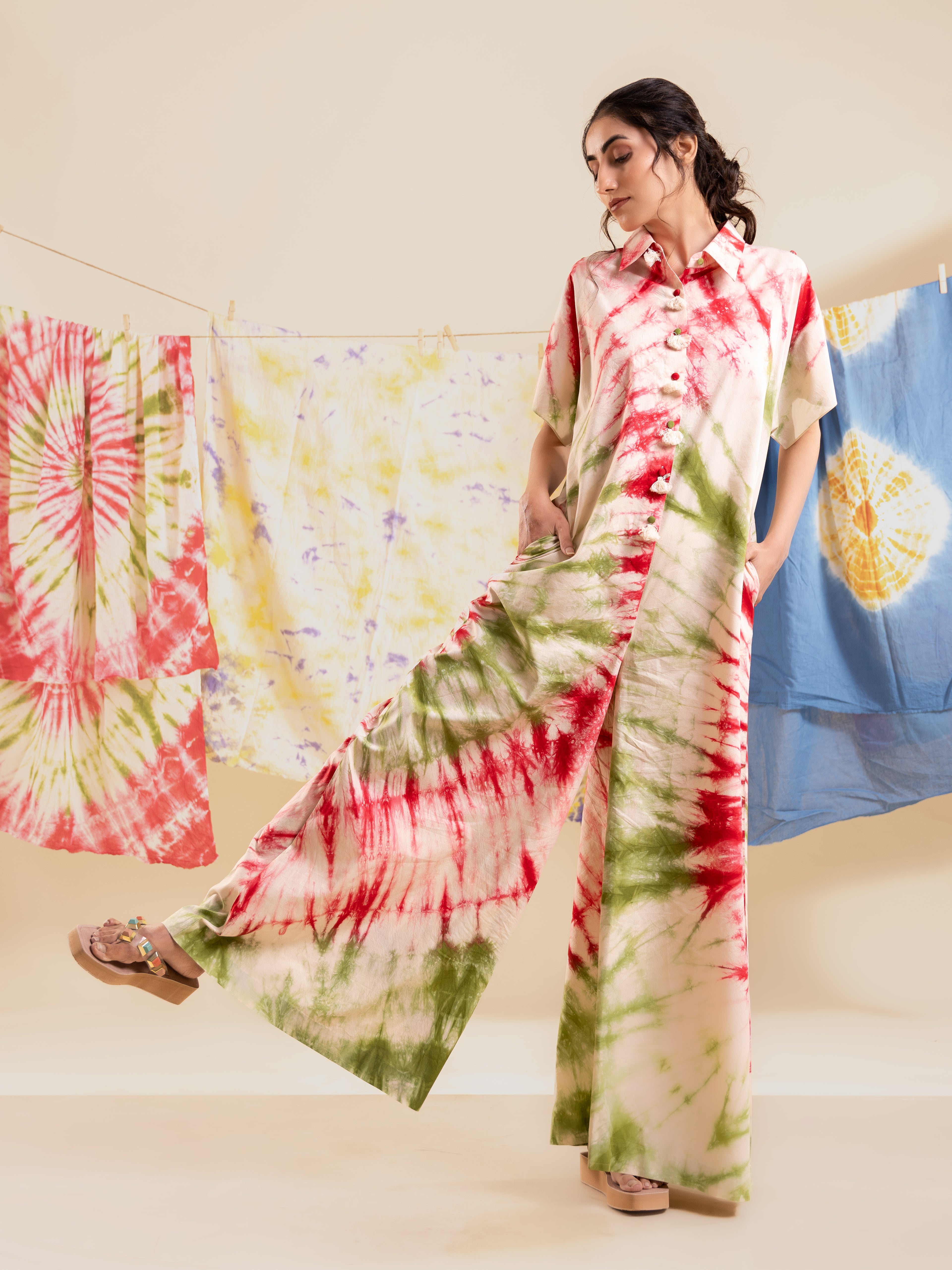 Chromatic Chaos Cotton Jumpsuit