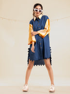 Cosmic Wheel Cotton Shirt Dress - Kasshish
