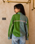 Colorblock Gingham Shirt - Shweta Chugh