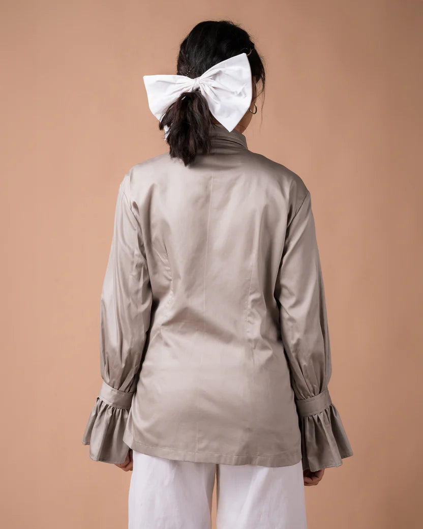 The Grey Knot Bow Top - BeyondStiches