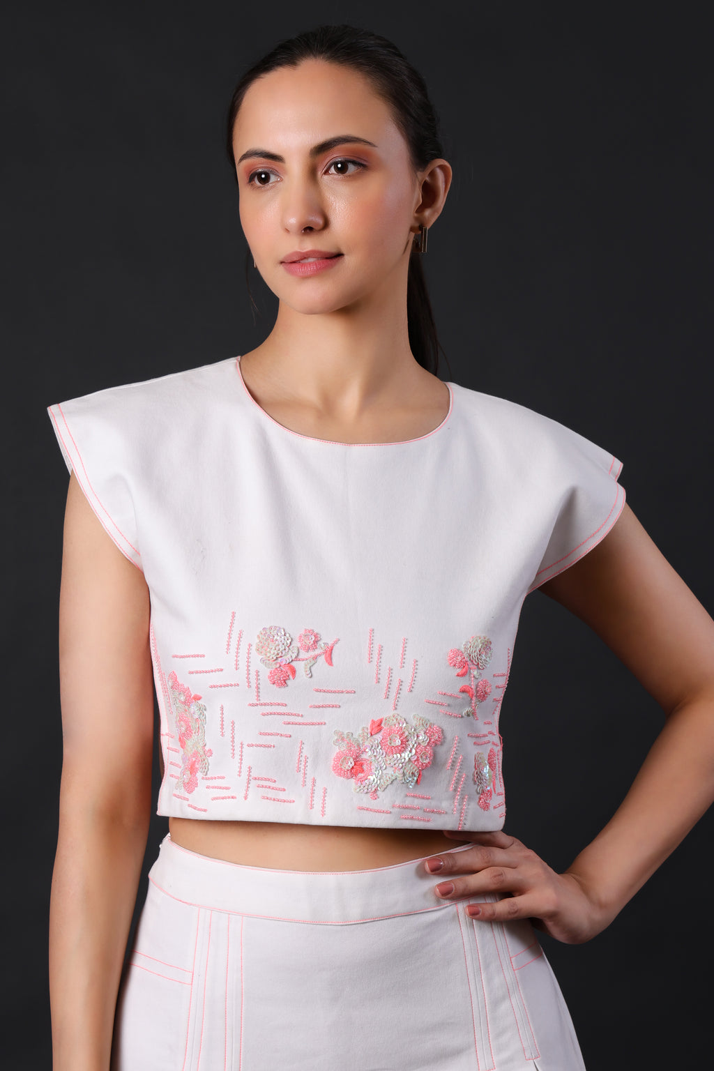 Crisp Cotton White Skirt