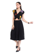 Sophisticated Cotton Black Dress - Harneet Kaur