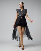 Sleek Cotton Black Dress - Harneet Kaur