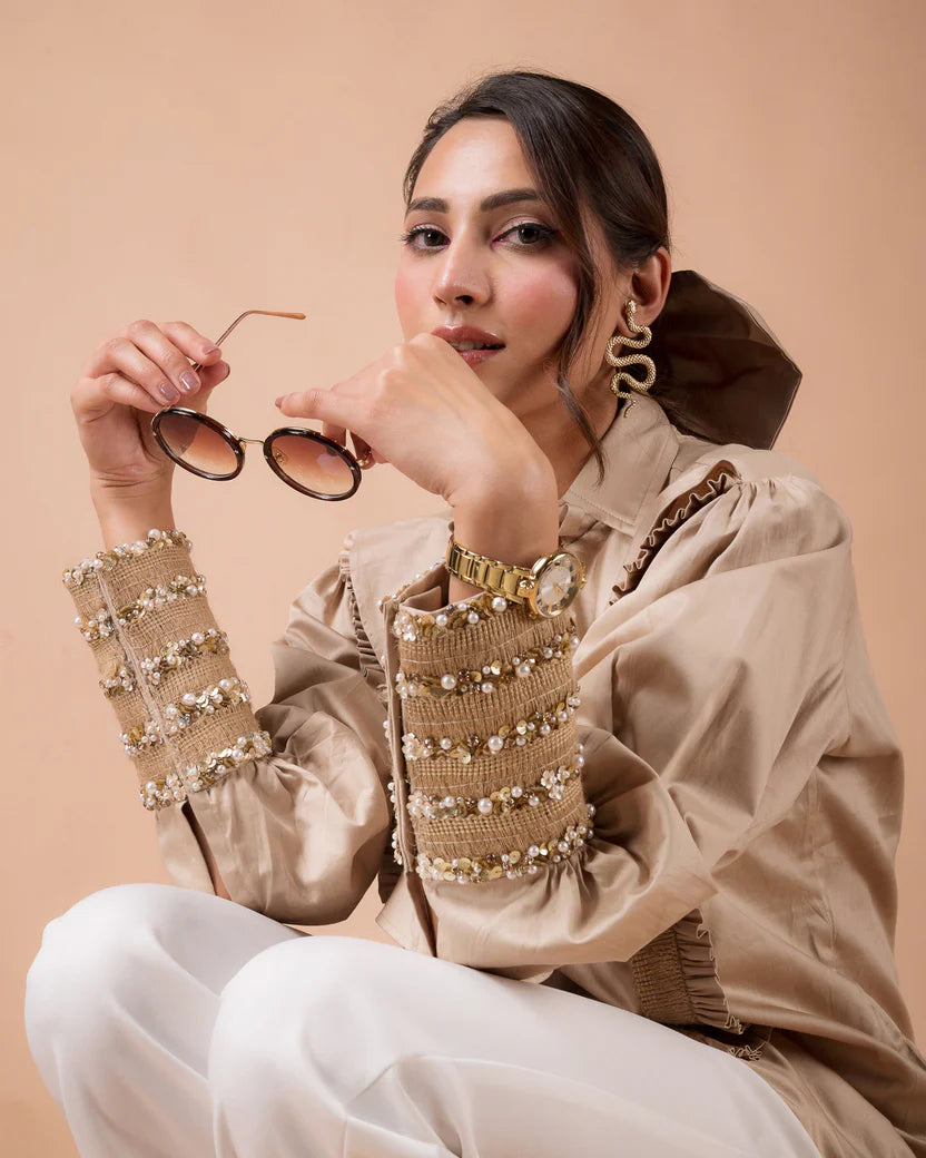 The Jute Ruffle Shirt - BeyondStiches