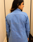 Denim Blue Checkered Cord