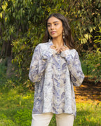 Passionflower Printed Crepe Silk shirt
