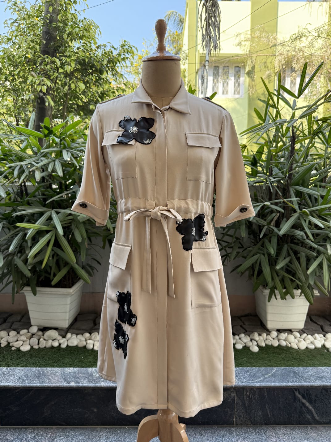Beige Authority Dress - Label Shall