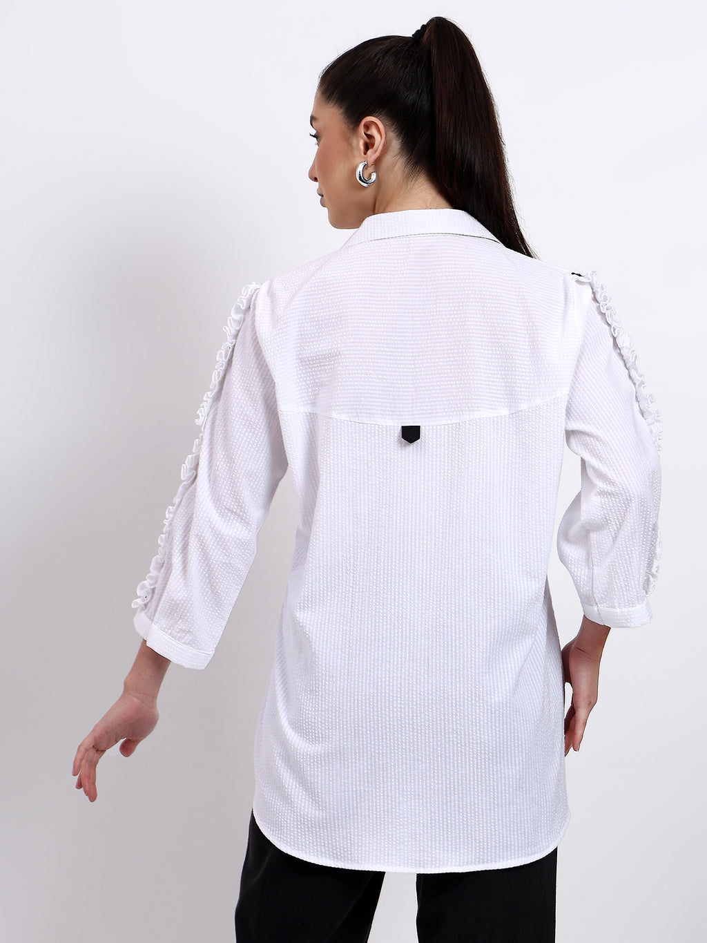 White seer sukar laser shirt