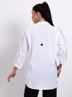White seer sukar laser shirt