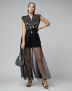 Sleek Cotton Black Dress