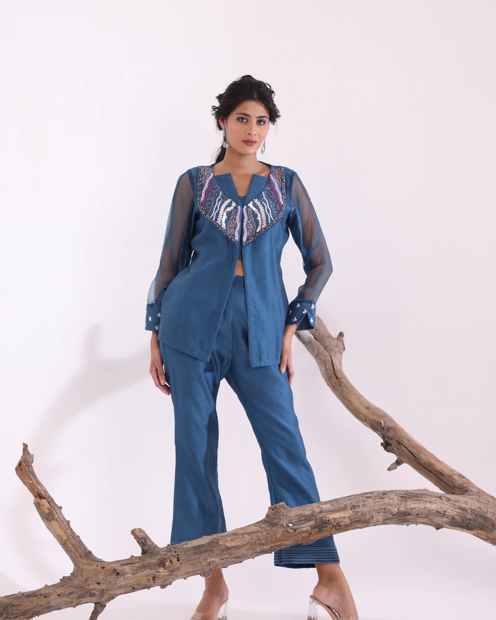 Teal Blue Cord-Set - BloomIt