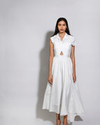White Rose Silky Dress