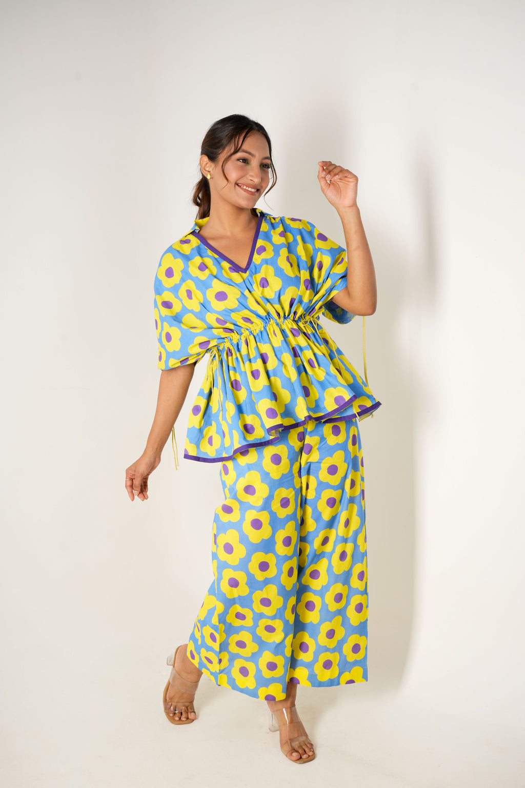 Mystic Bloom Kimono Top with Pants - Kasshish
