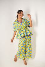 Mystic Bloom Kimono Top with Pants - Kasshish