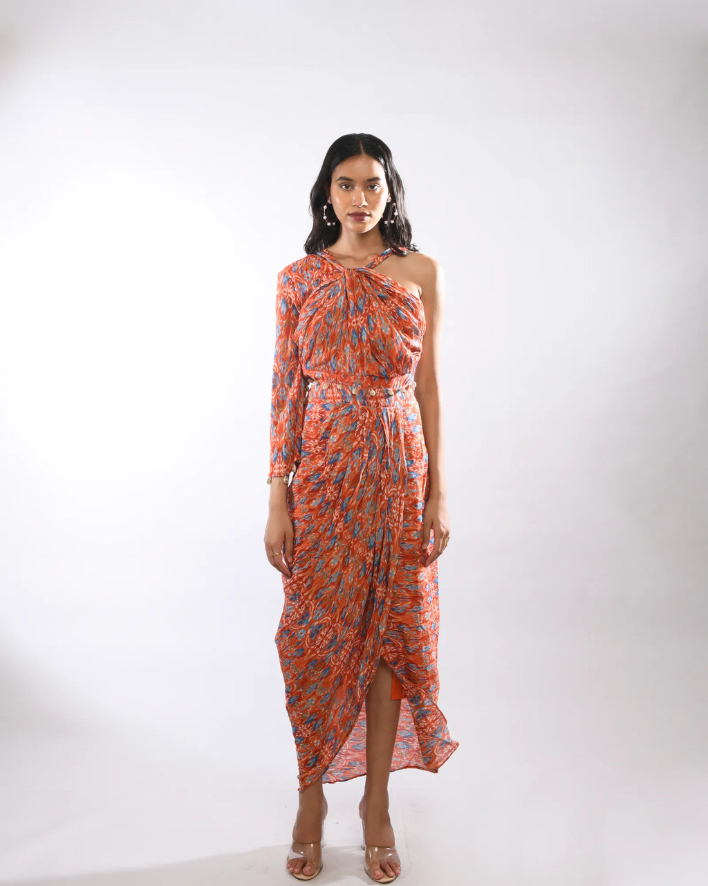 Orange Bohemian Skirt &  Top Co-Ord Set