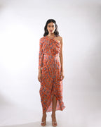 Orange Bohemian Skirt &  Top Co-Ord Set