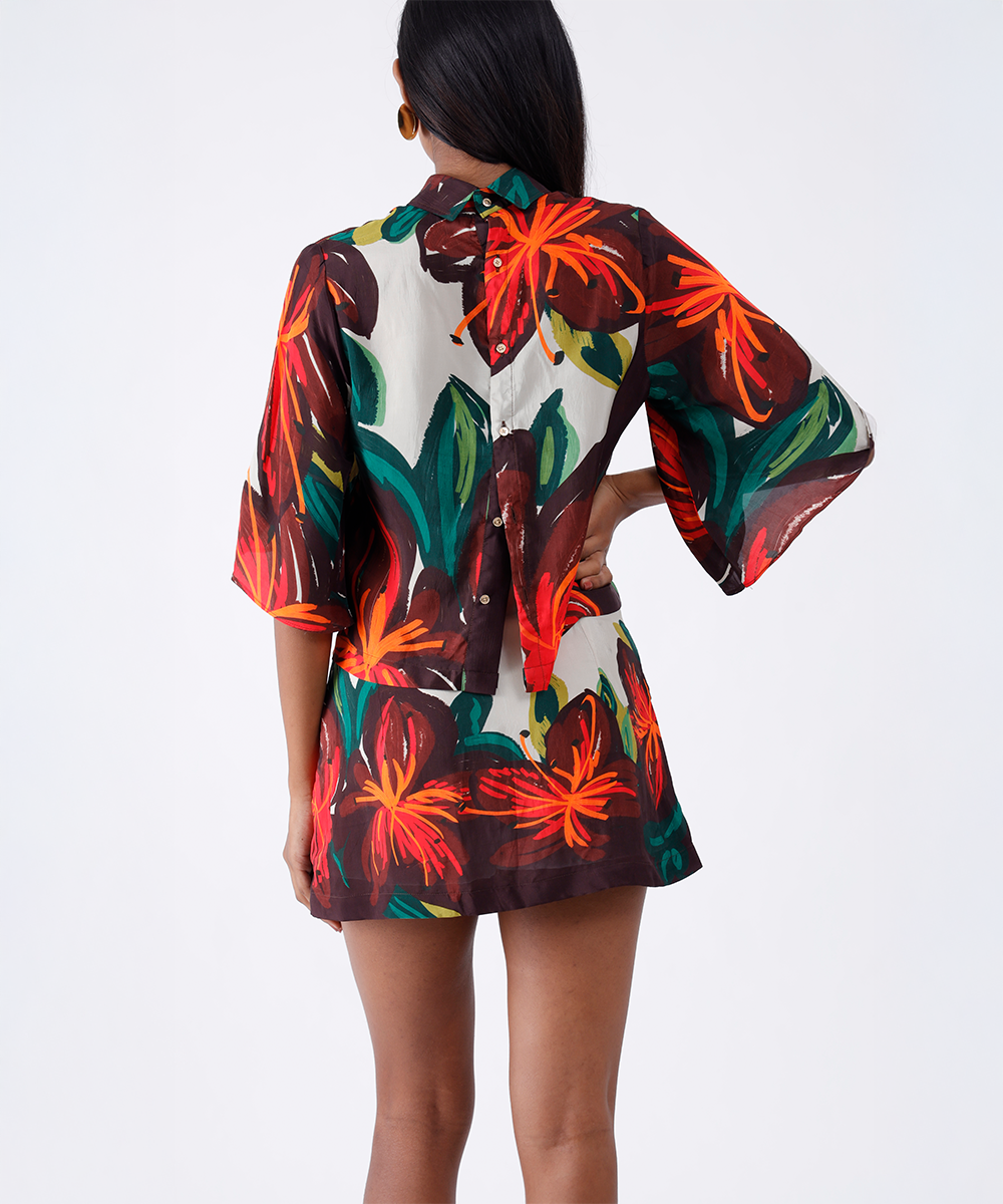 Floralys Shirt Set - Stitched Almaree