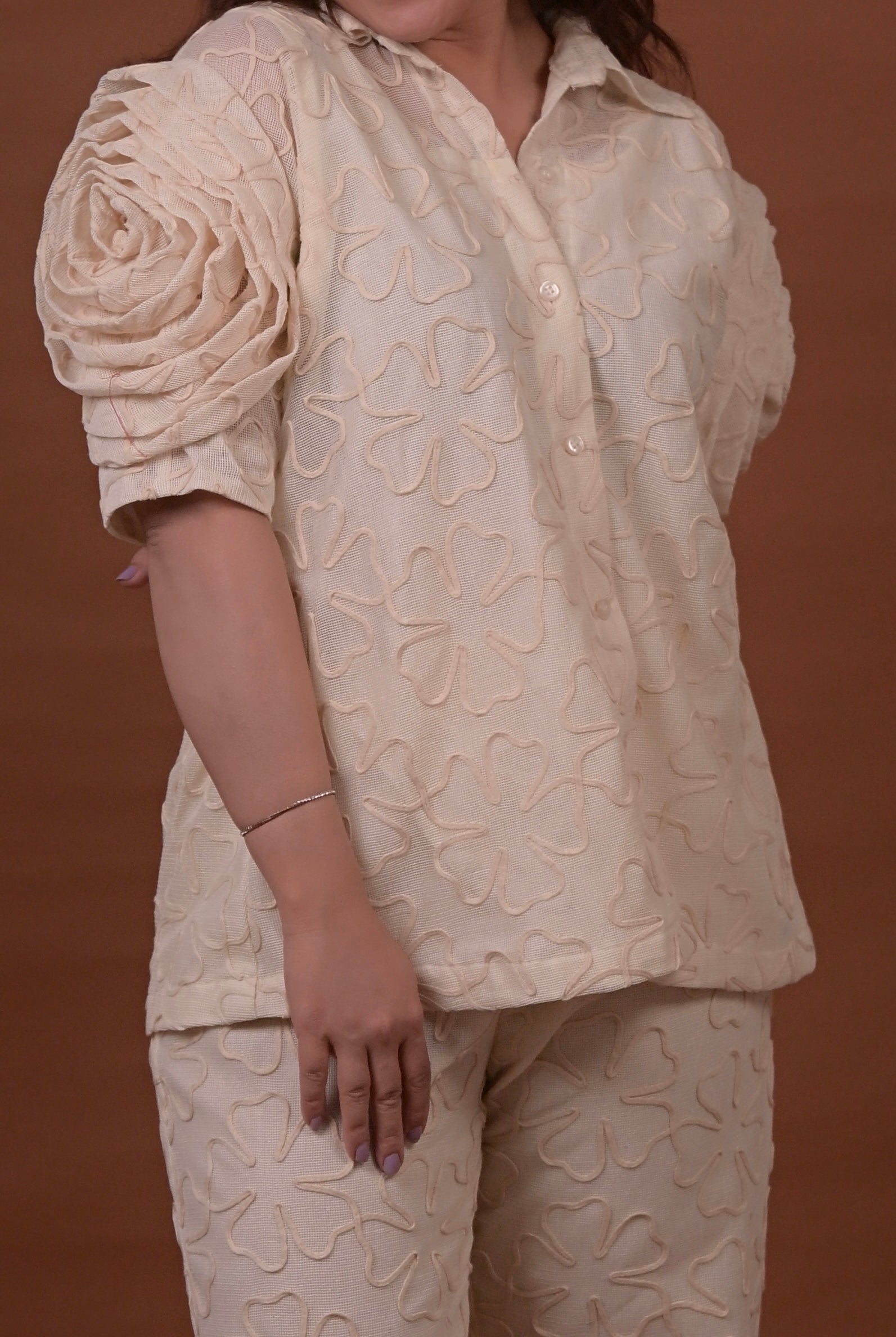 White Petal Rose Shirt