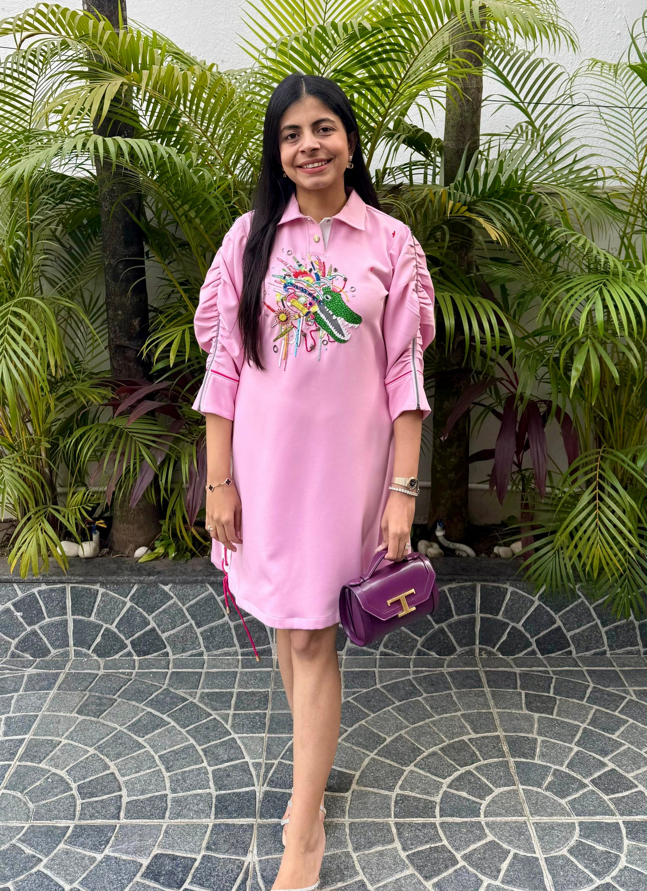 Pink Cyber Croc Dress