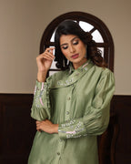 Mandarin Collar Handwork Co-ord Set