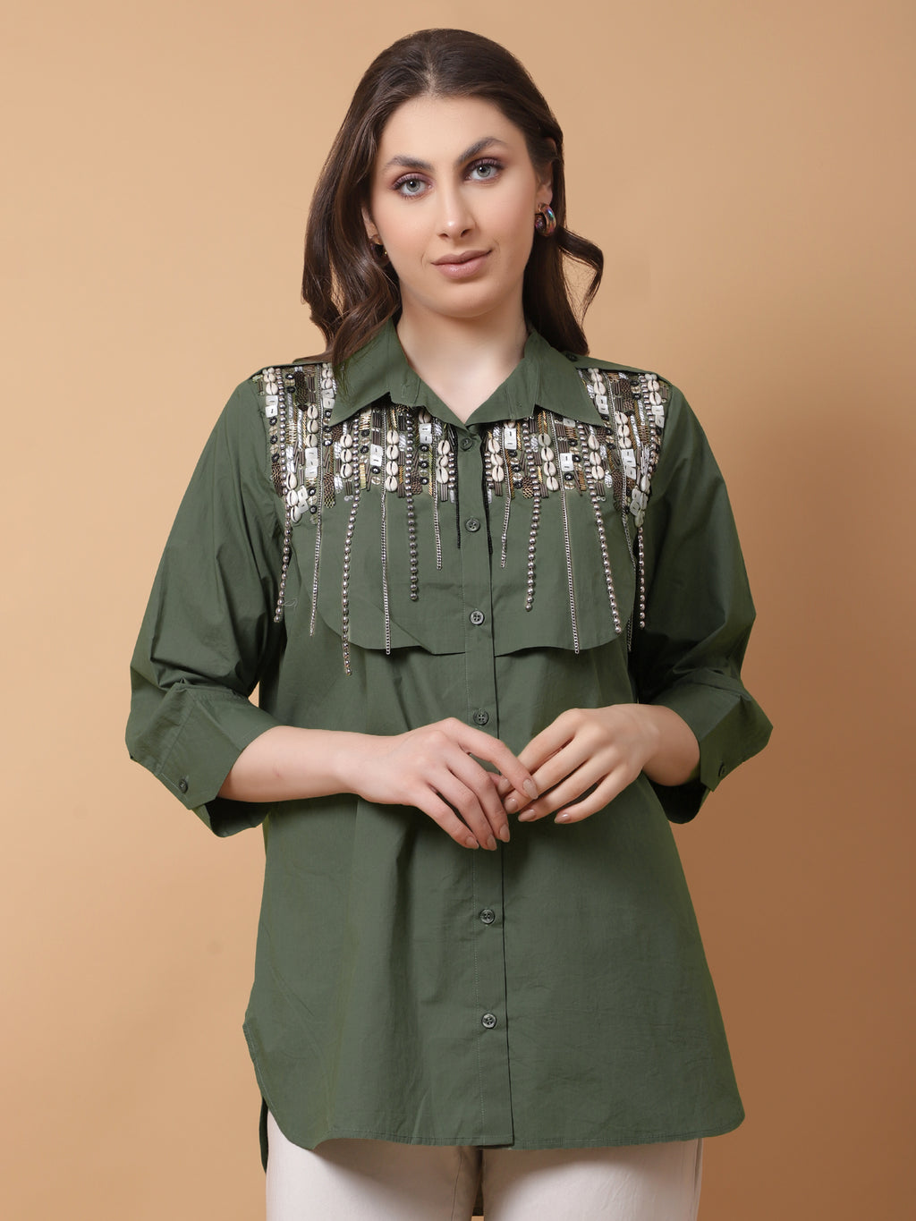 Olive Shell Shirt