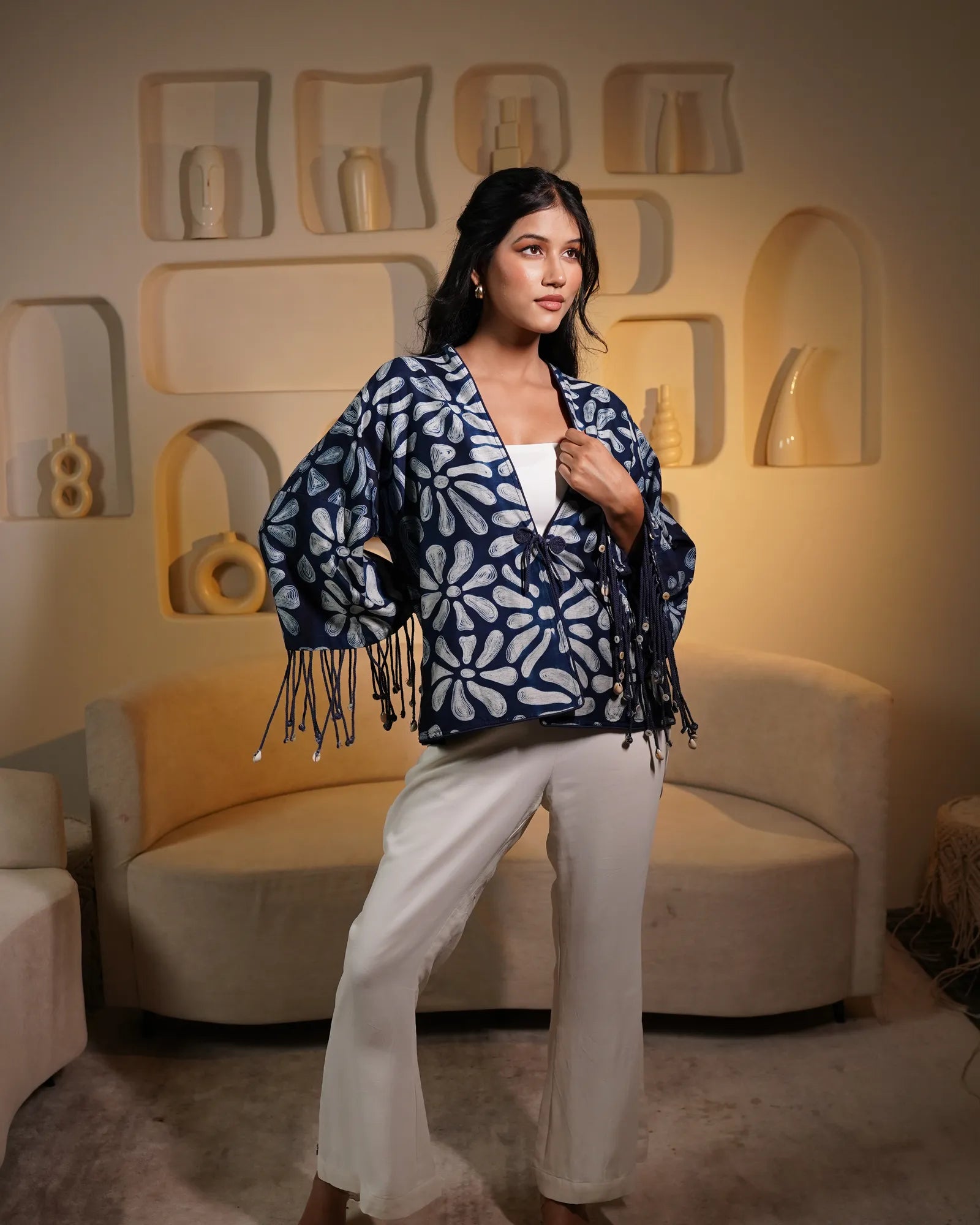 Neel Rang Tassel Layer Jacket