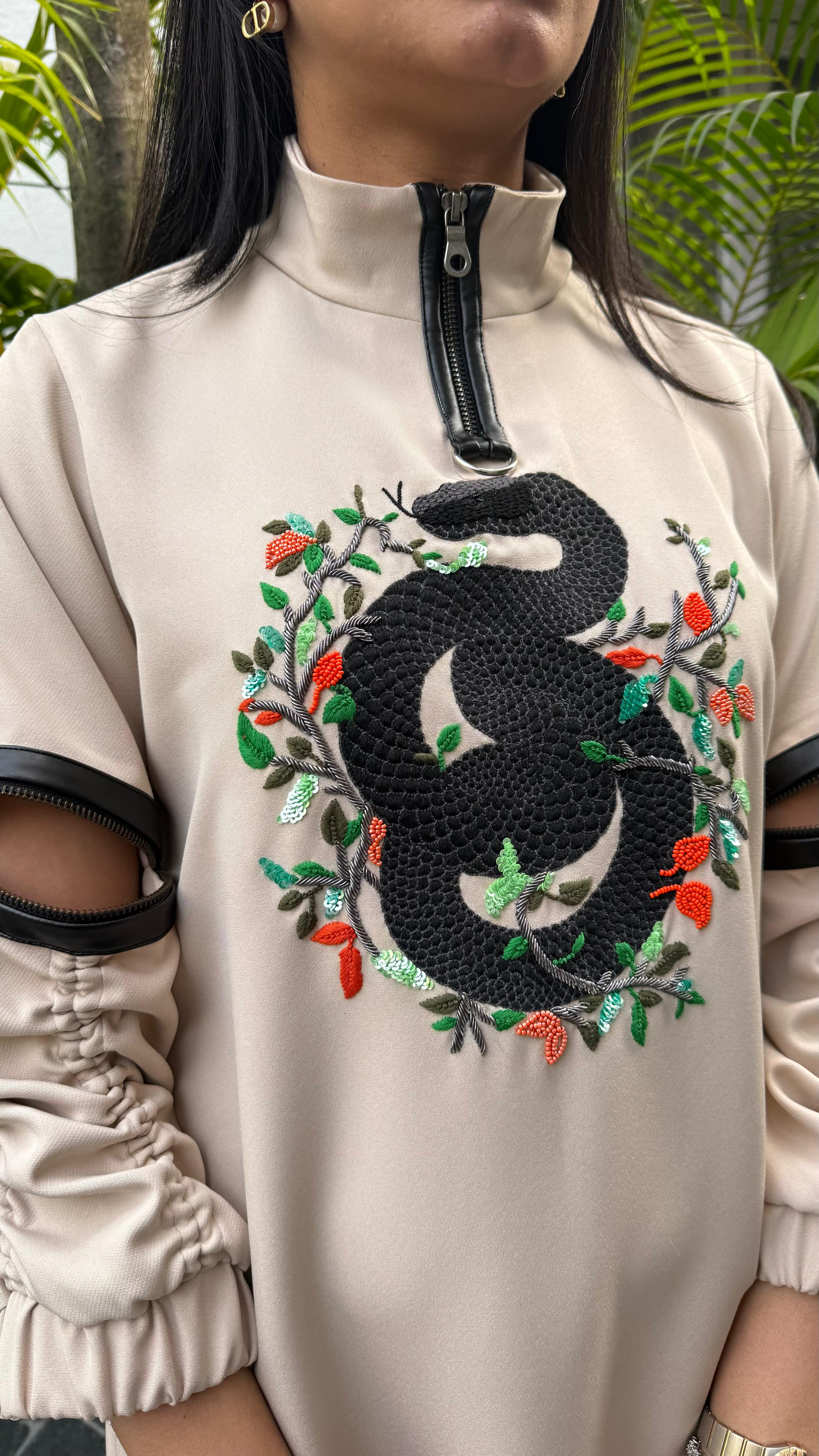 Beige Naga Morph Dress