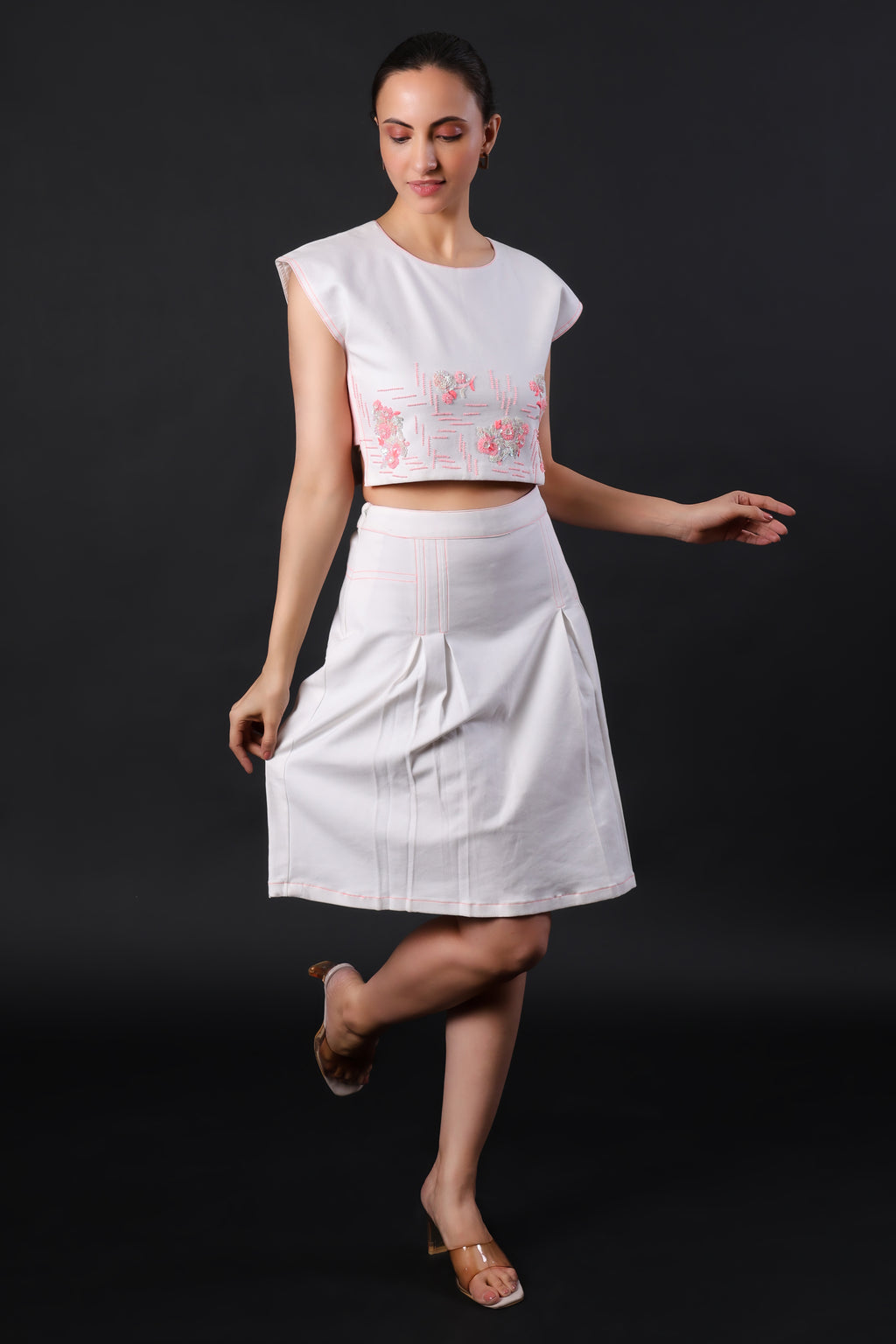 Crisp Cotton White Skirt