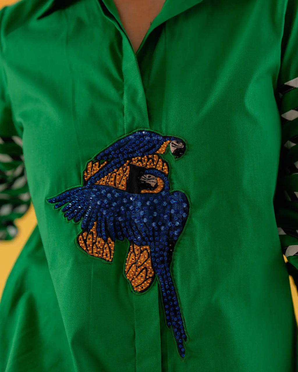 Green Parrot  Shirt / Coord
