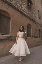 White Petal Long Skirt