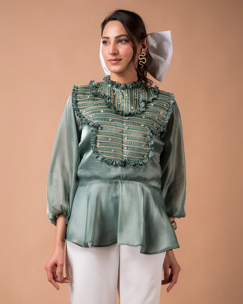 The Frill Peplum Top