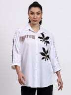 White seer sukar laser shirt