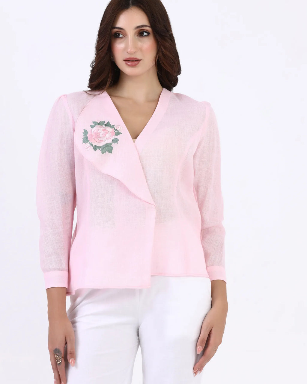 Blush Rose Wrap Top