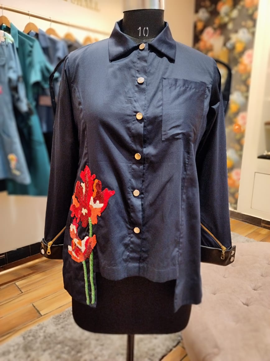 Blue Zipped Shirt - Label Shall
