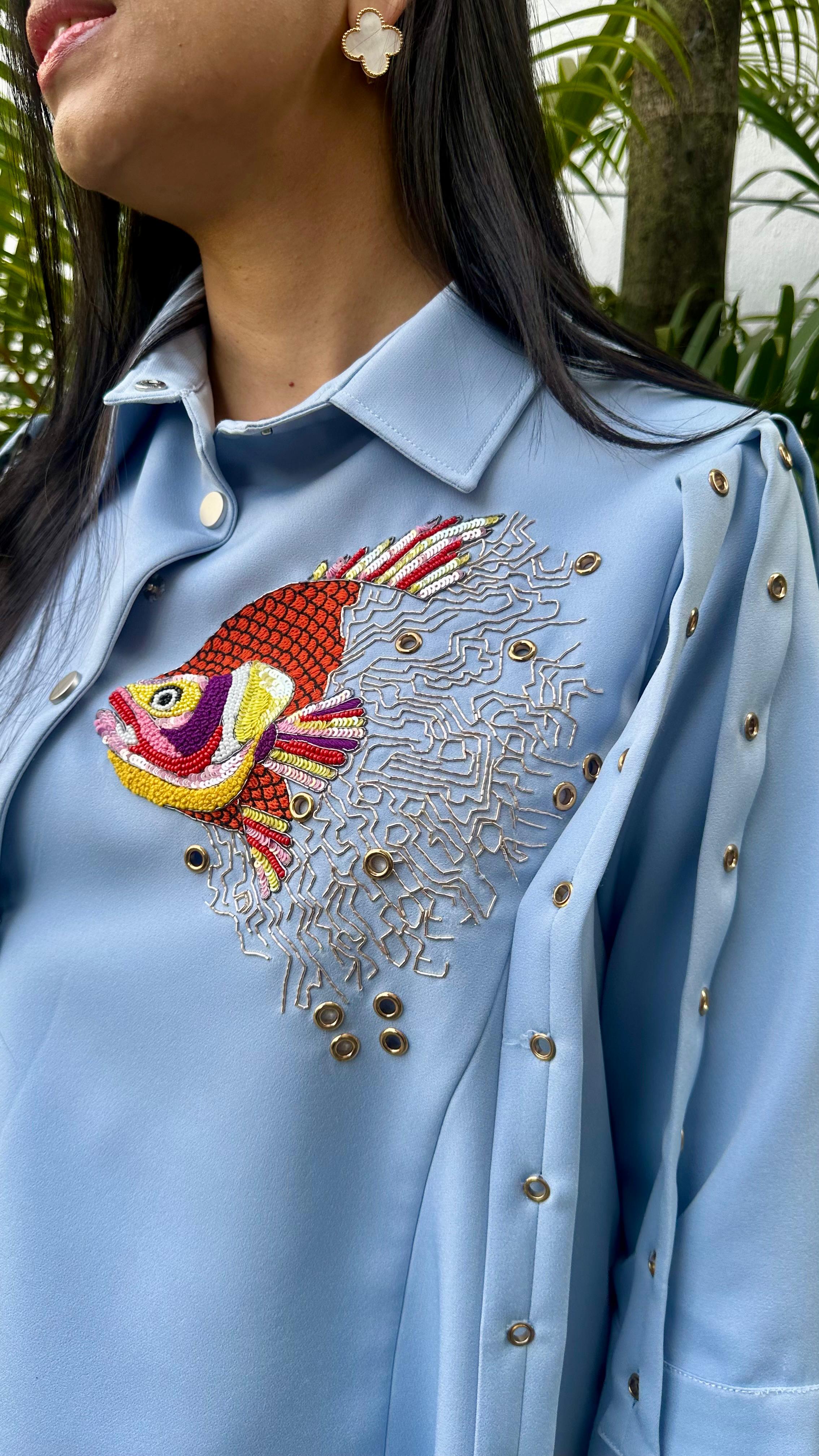 Blue Marine Matrix Tunic Shirt