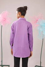 THE BIG HEART LAVENDER CRAPE SHIRT - BeyondStiches