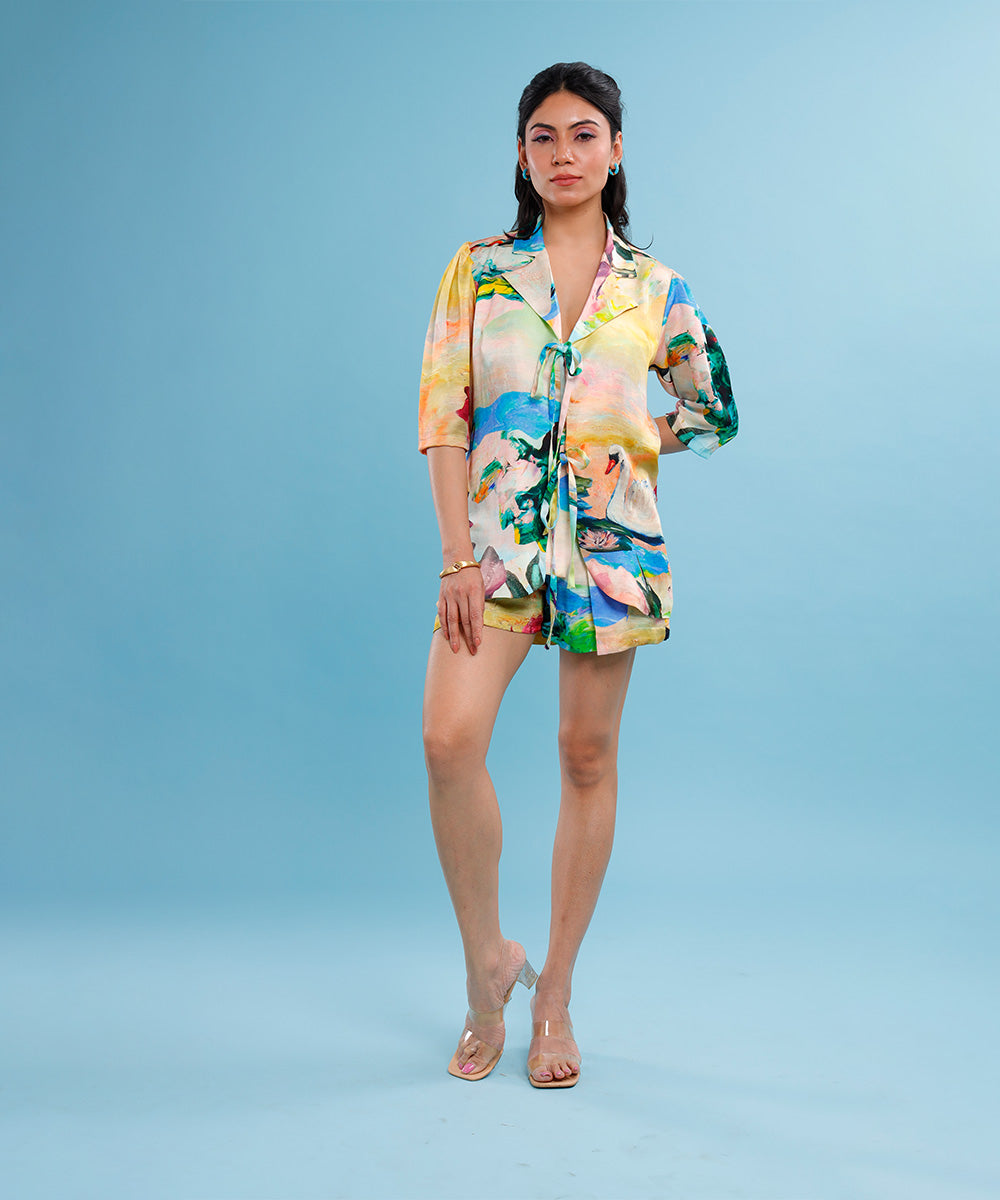 Cyphéa Tie-up Shirt and Shorts